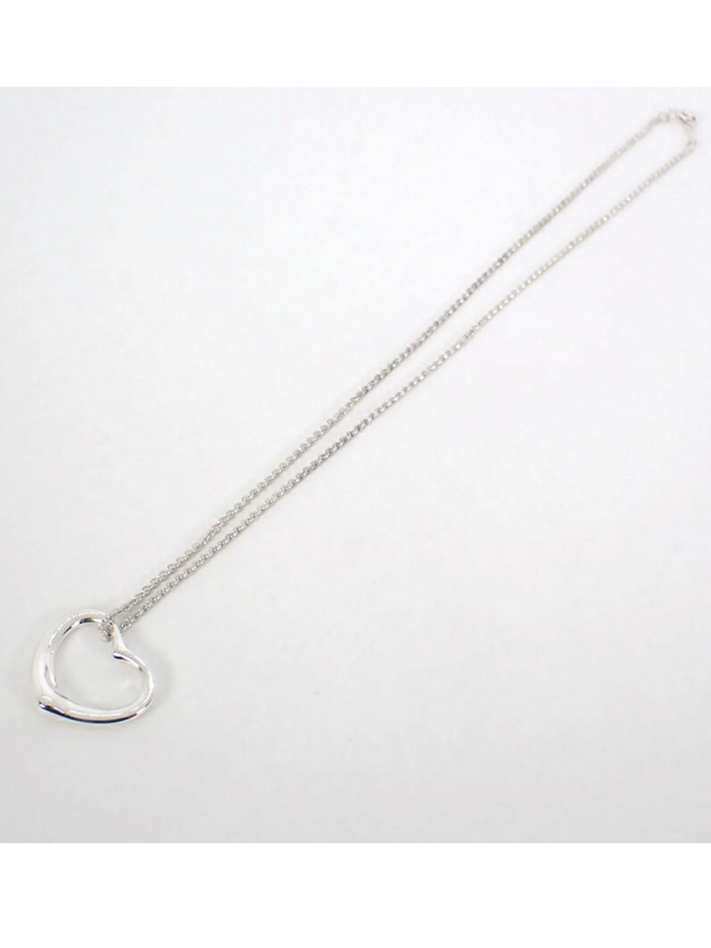 Tiffany & Co Sterling Silver Open Heart Pendant Necklace - Picture 3 of 6